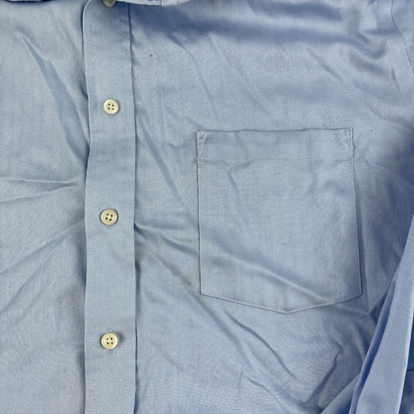 Joseph Abboud Button Up Shirt Mens 17 34/35 Regular Fit Blue - Picture 6 of 10